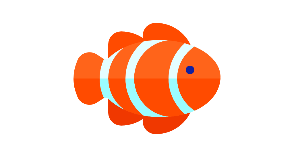 A picture of the SmellsPhishy mascot, a cute clown fish.